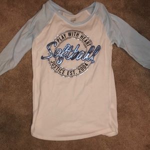 justice softball t-shirt